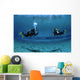 Underwater Photographer with Model Wall Decal