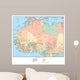 Political Map West Africa Wall Decal