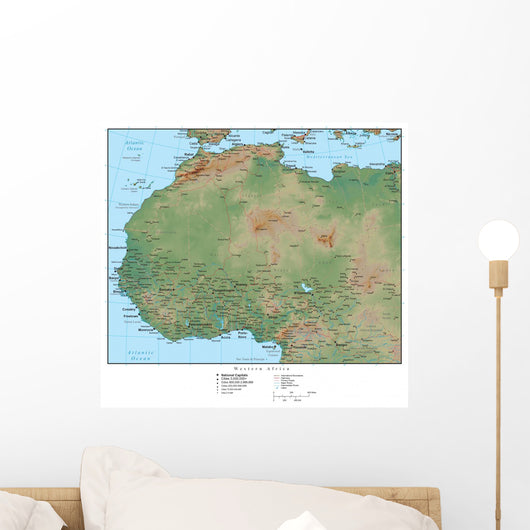 Map West Africa Wall Decal
