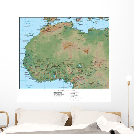 Map West Africa Wall Decal