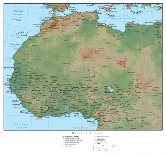 Map West Africa Wall Decal