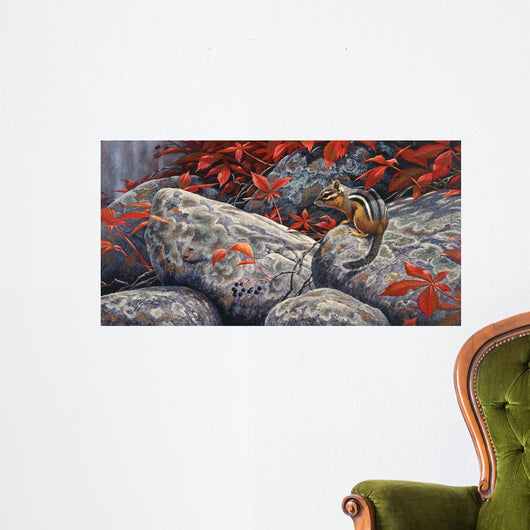 Autumn Playground Eastern Chipmunk Wall Decal