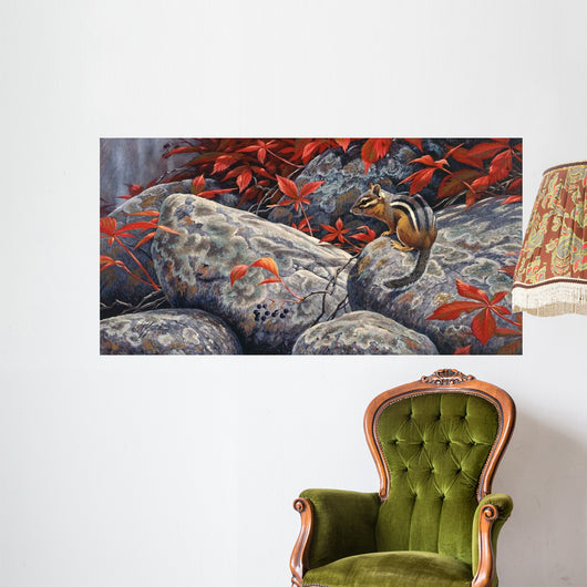 Autumn Playground Eastern Chipmunk Wall Decal