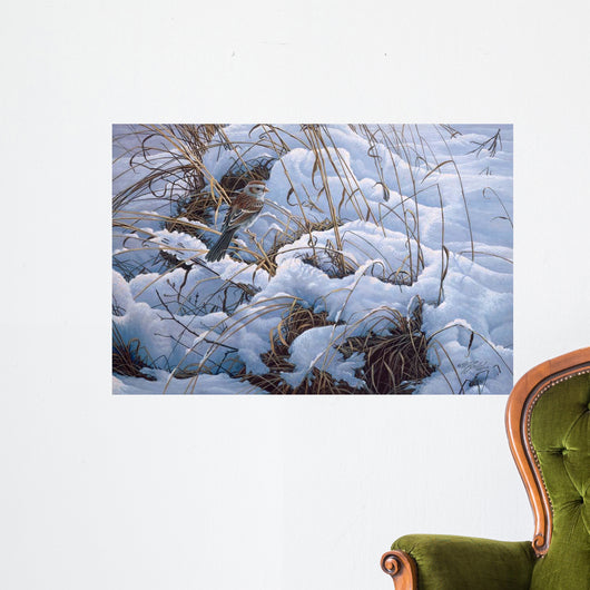 Snow Glow Field Sparrows Wall Decal