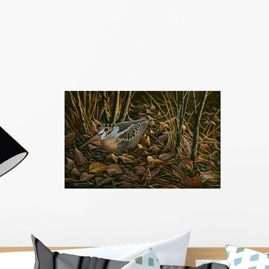 Woodcock among Leaves Wall Decal