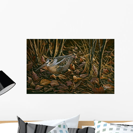 Woodcock among Leaves Wall Decal