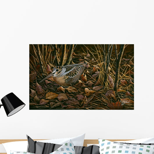 Woodcock among Leaves Wall Decal