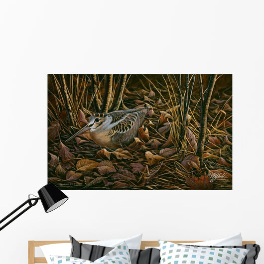 Woodcock among Leaves Wall Decal