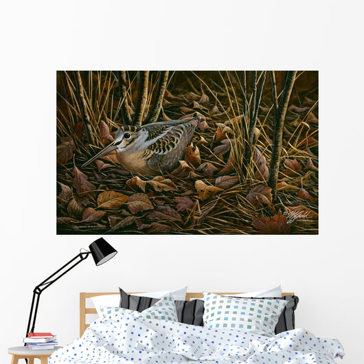 Woodcock among Leaves Wall Decal