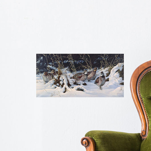 Winter Covey Quail Wall Decal