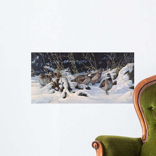 Winter Covey Quail Wall Decal