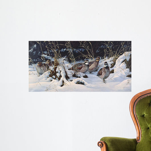 Winter Covey Quail Wall Decal