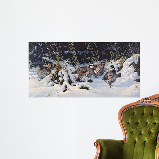 Winter Covey Quail Wall Decal