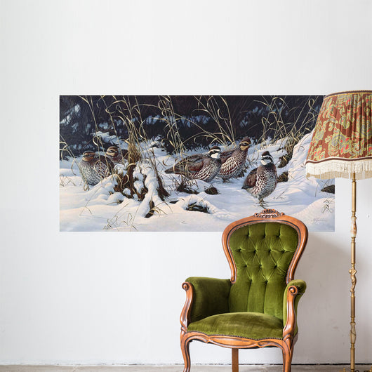 Winter Covey Quail Wall Decal