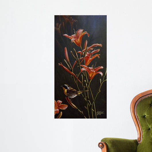 Yellowthroat Daylilies Wall Decal