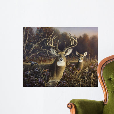 Deer Wall Decal shown on a wall