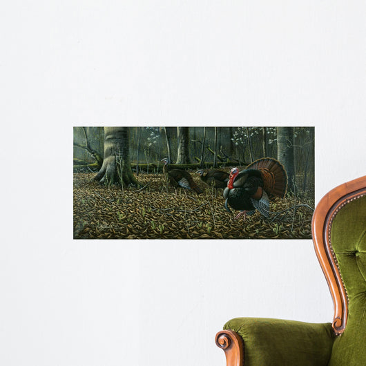 Suitor Wild Turkeys Wall Decal