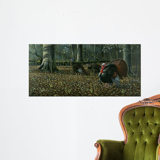 Suitor Wild Turkeys Wall Decal
