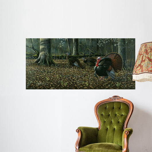Suitor Wild Turkeys Wall Decal