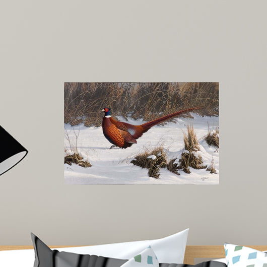 Winter Walk Pheasant Wall Decal
