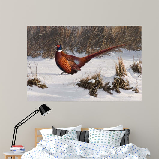 Winter Walk Pheasant Wall Decal
