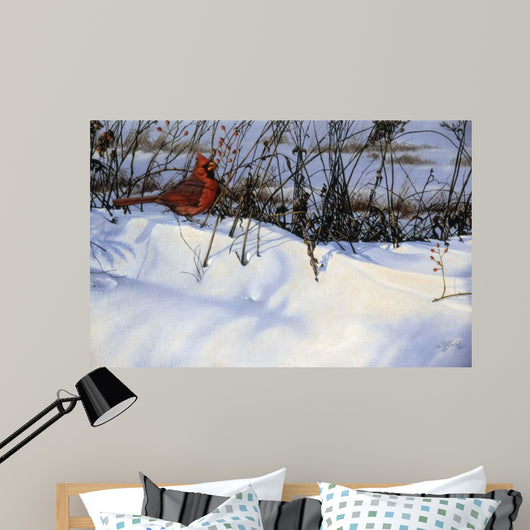 Winter Cardinal Wall Decal