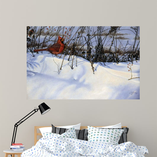 Winter Cardinal Wall Decal