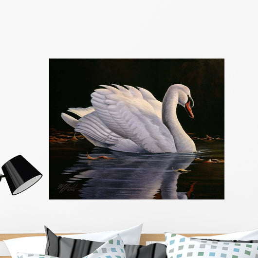 Reflection Mute Swan Wall Decal