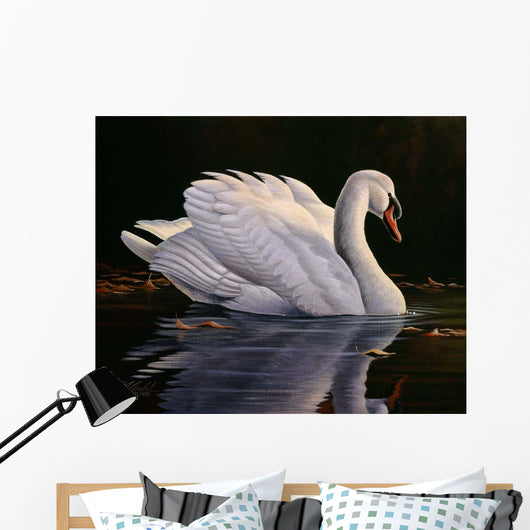 Reflection Mute Swan Wall Decal