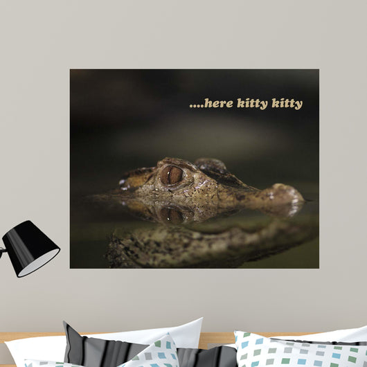 Here Kitty Gator Wall Decal