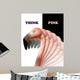Think Pink Flamingo Wall Decal