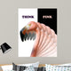 Think Pink Flamingo Wall Decal
