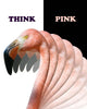 Think Pink Flamingo Wall Decal