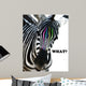Zebra Colors Wall Decal