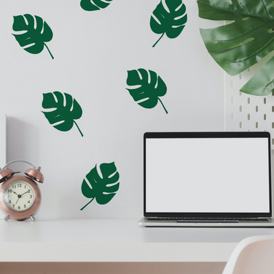 Monstera Leaf Wallpaper Sticker Set