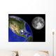 Illustration Enceladus Front Earth Wall Decal