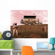 Illustration Astronauts Examining Outcrop Wall Decal