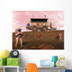 Illustration Astronauts Examining Outcrop Wall Decal