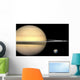 Illustration Saturn and Earth Wall Decal