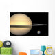 Illustration Saturn and Earth Wall Decal