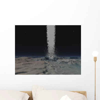 Eruption Ice Volcano Surface Wall Decal shown on a wall