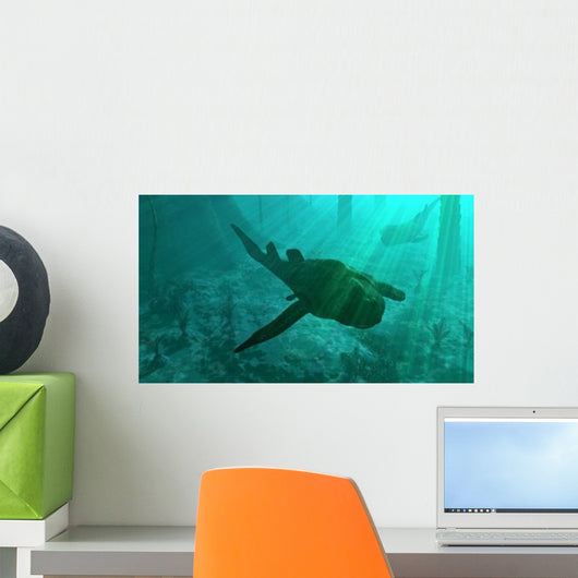 Armored Bothriolepis Glides along Wall Decal