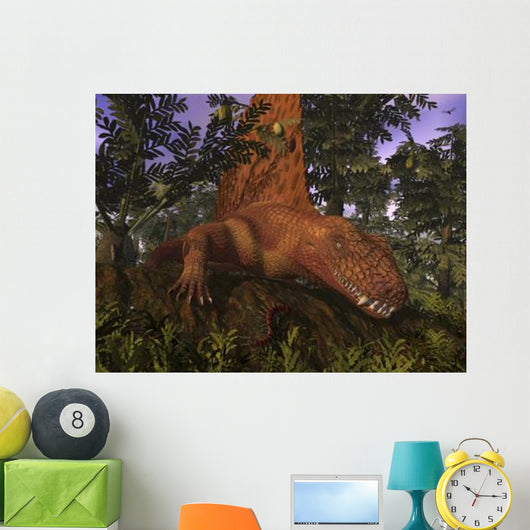 Dimetrodon amongst Alethopteris Ferns Wall Decal