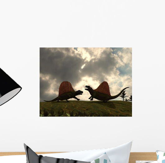 Dimetrodon Fight over Territory Wall Decal