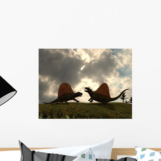 Dimetrodon Fight over Territory Wall Decal