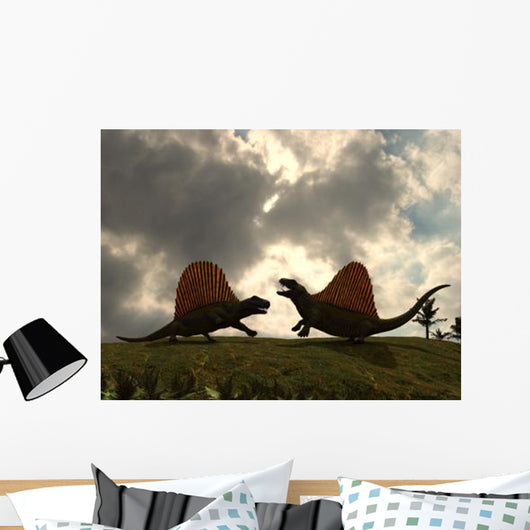 Dimetrodon Fight over Territory Wall Decal
