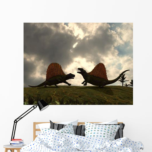Dimetrodon Fight over Territory Wall Decal