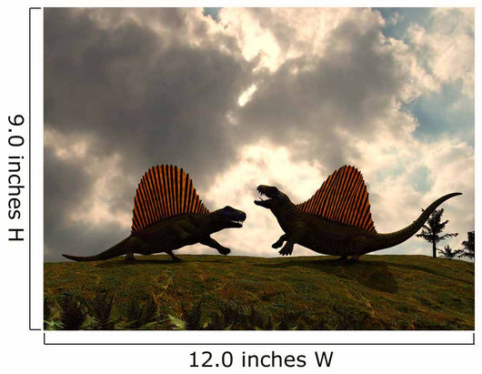 Dimetrodon Fight over Territory Wall Decal