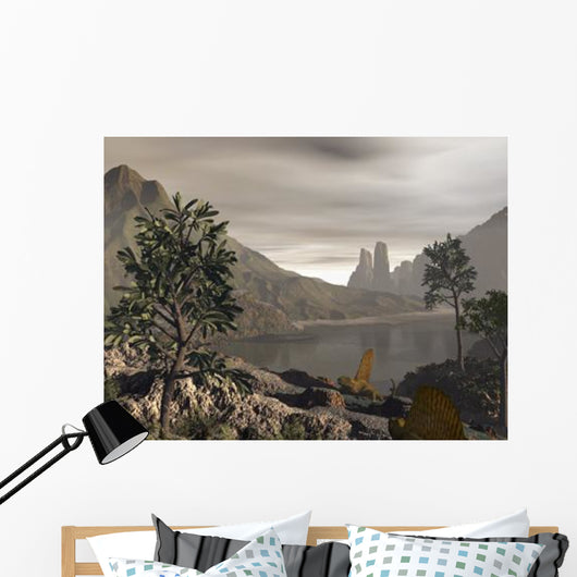 Pair Carnivorous Dimetrodon Explore Wall Decal
