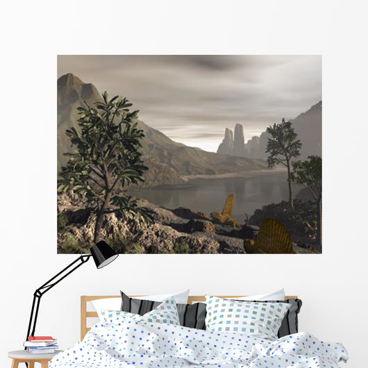 Pair Carnivorous Dimetrodon Explore Wall Decal